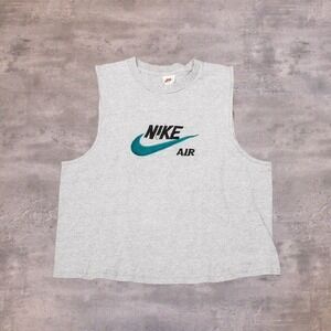 Vintage 1990's Nike Air Swoosh Y2K Style Micheal Jordan Style Sleeveless T-Shirt